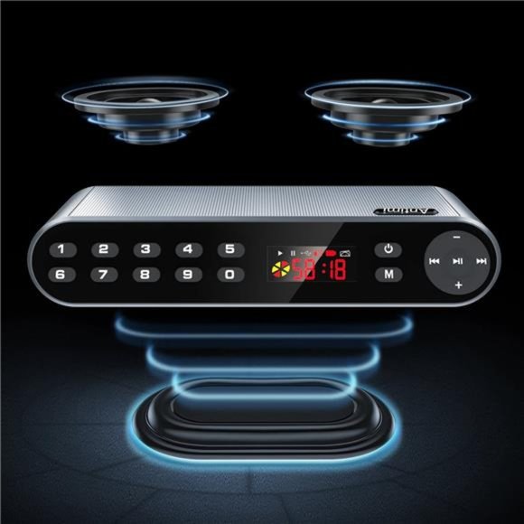 Bluetooth/FM Radio/MP3 Player Portable Wireless Speaker (Black) - Picture 3 of 6